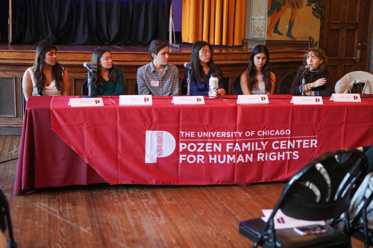 Photo of student panel at 2023 internship symposium.